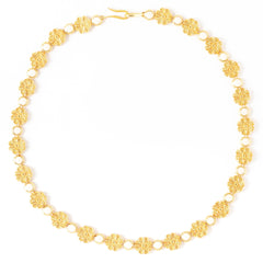 Maison Lygos Galla Placidia Round Enamel Necklace