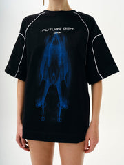 Knitology KNTLGY x EDK AI Baskılı Unisex Oversize T-Shirt