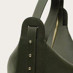 Nova Büyük Omuz Çantası Deri - Koyu Yeşil