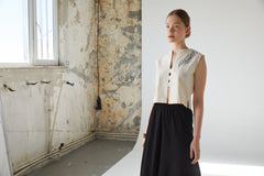 Handarte Los Angeles Tavuskuşu Baskılı Dekolte Bluz