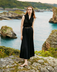 Handarte Los Angeles Siyah Kruvaze Gömlek