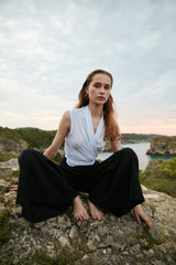 Handarte Los Angeles Beyaz Kruvaze Gömlek