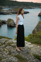 Handarte Los Angeles Siyah Palazzo Pantolon