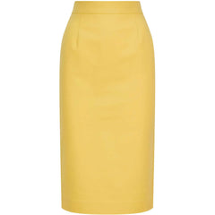 High Waisted Pencil Skirt (Sunshine Yellow)