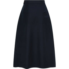 Semi-Flared Cotton Skirt (Navy)