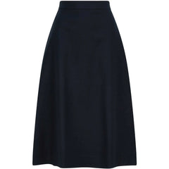 Semi-Flared Cotton Skirt (Navy)