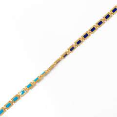 Maison Lygos Ravenna Rectangle Enamel Bracelet