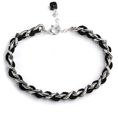Mey Atelier Chaileather Black – Chain & Leather Bracelet