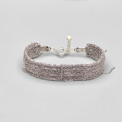 Mey Atelier Woven Silver Woven Bracelet – L