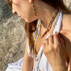 Maison Lygos Irene Enamel Earrings