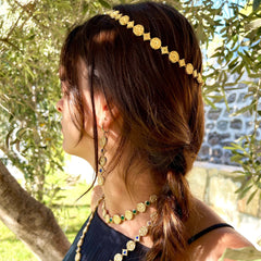 Maison Lygos Theodora Altın Emaye Kolye