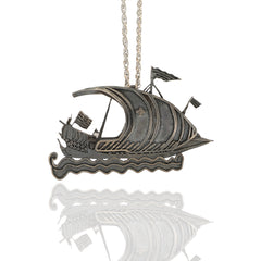 Maison Lygos Ex-Voto Ship Necklace
