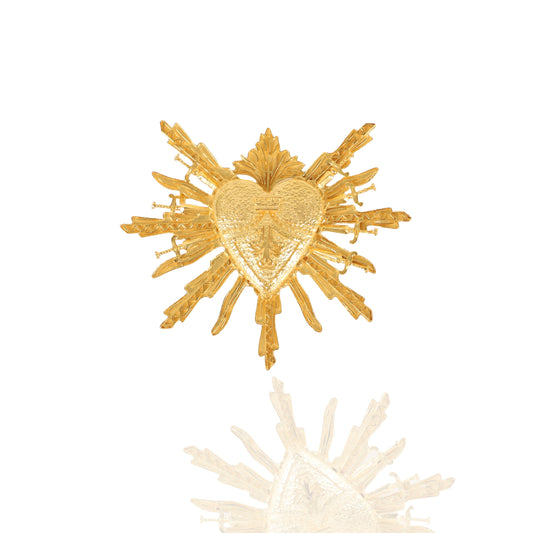 Maison Lygos Ex-Voto Heart Brooch