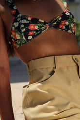 IAMLOVEIN Hawaii Siyah' Mum Bikini Üstü