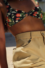 IAMLOVEIN Hawaii Black' Mum Bikini Top