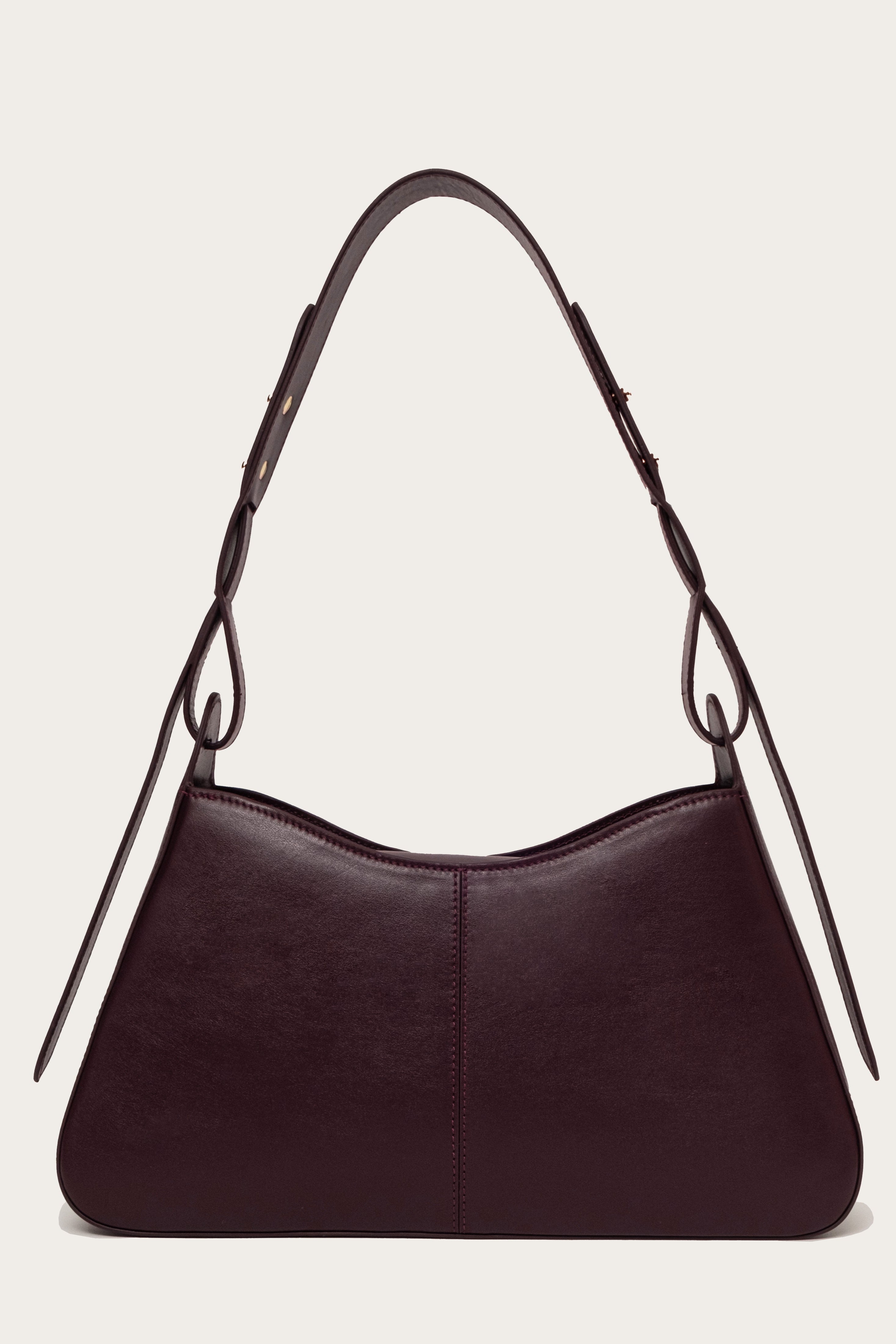 Ida Shoulder Bag in Leather - Bordeaux MATRIARQE