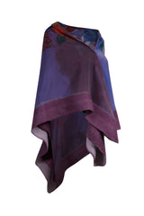 Ipek Akarca %100 İpek Keçeli Mor Şal