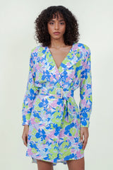 Eloshé Desenli Kruvaze Yaka Elbise JEDSSM104