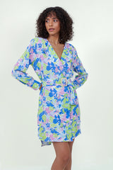 Eloshé Desenli Kruvaze Yaka Elbise JEDSSM104