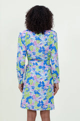 Eloshé Desenli Kruvaze Yaka Elbise JEDSSM104