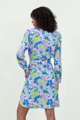 Eloshé Desenli Kruvaze Yaka Elbise JEDSSM104