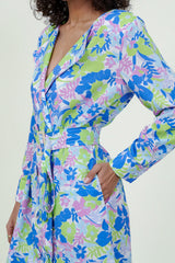 Eloshé Desenli Kruvaze Yaka Elbise JEDSSM104