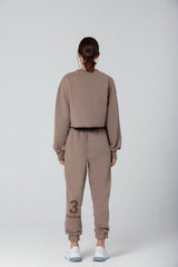 Wear Three Points Kahverengi Jolie Crop Sweatshirt