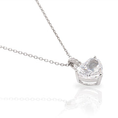 SooSilkyGems FLUFFY HEART PENDANT NECKLACE