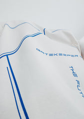 Knitology Beyaz Sırtı Baskılı Oversize T-shirt