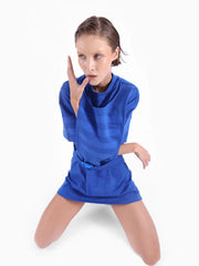 Knitology KNTLGY Blue Sweatshirt Dress