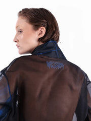 KNTLGY Süper Kadın Sınırlı Sayıda AI Baskı Siyah Organze Ceket