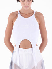 Knitology-TR KNTLGY White Halter Neck Tişört