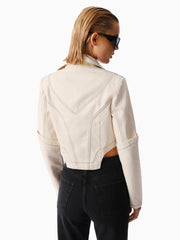 Knitology KNTLGY Recycled Denim Crop Blazer