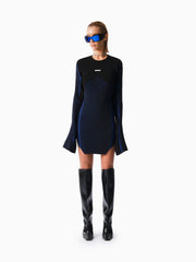 KNTLGY Dominion Trompet Çizgili Elbise