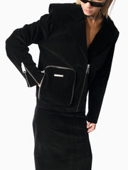 Knitology KNTLGY Velvet Fuse Zipped Blazer