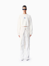 Knitology KNTLGY Everyday Beyaz Cropped Sweatshirt Gömlek