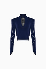 Knitology KNTLGY Asymmetric Cut Crop Sweater