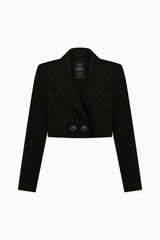 Knitology KNTLGY Cosmic Noir Crop Blazer