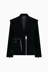 Knitology KNTLGY Velvet Fuse Zipped Blazer
