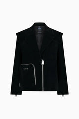 Knitology KNTLGY Velvet Fuse Zipped Blazer