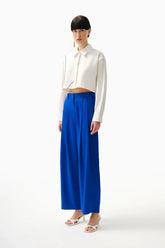 Knitology KNTLGY Cyber Blue Satin Precision Trousers