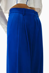 KNTLGY Siber Mavi Saten Pantolon