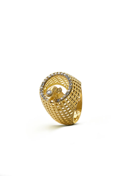Piayuli Elephant Carmel Ring