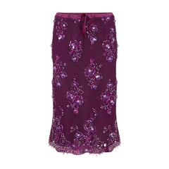 Esra Adıgüzel Solea - Lace Embroidered Skirt with Lace-Up Waist