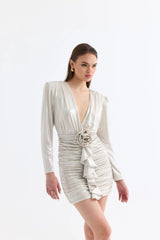 Manshet The Crimson Rose Detailed Mini Dress