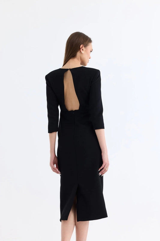 Manshet The Mirage Boyundan Askılı ve Yırtmaçlı Uzun Elbise