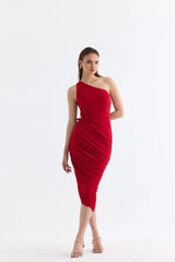 Manshet The Raven Tek Omuz Midi Elbise