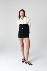 Peploum Anne Bouny Contrast Weaving Etek