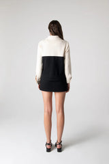 Peploum Anne Bouny Contrast Weaving Skirt