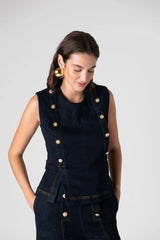 Peploum Nadia Blouse In Cotton